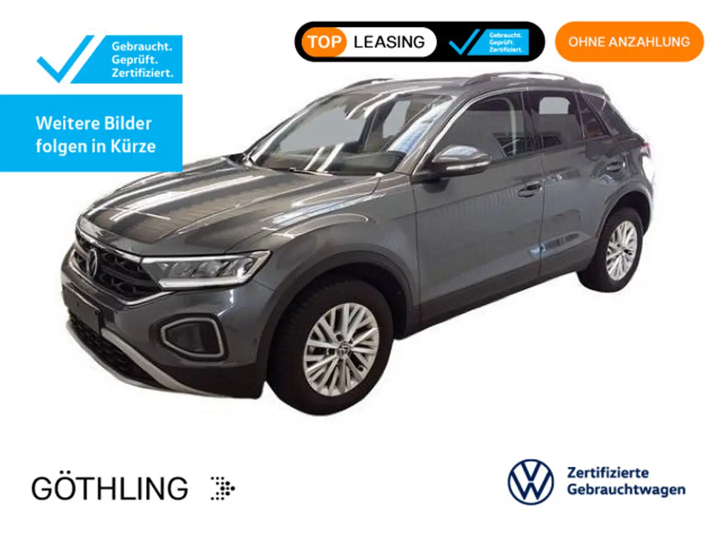 Volkswagen T-Roc T-ROC Life TSI 81kW 6-Gang*NAVI*AHK*KAM*STDHZG Grau - 1