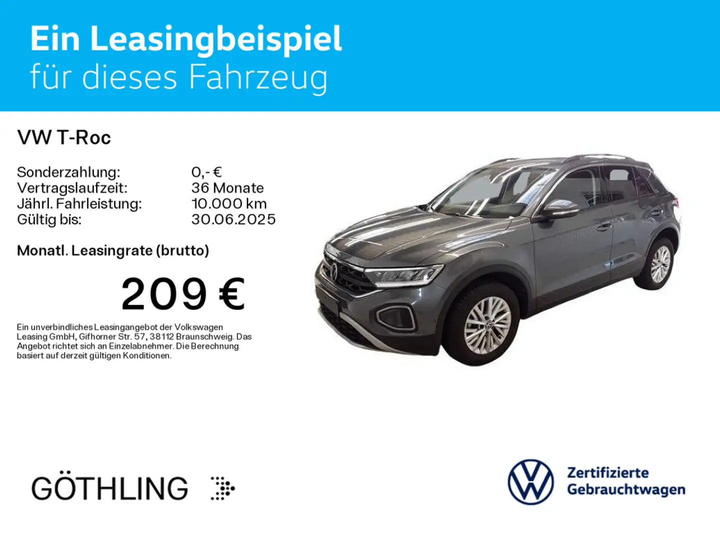 Volkswagen T-Roc T-ROC Life TSI 81kW 6-Gang*NAVI*AHK*KAM*STDHZG Gris - 2