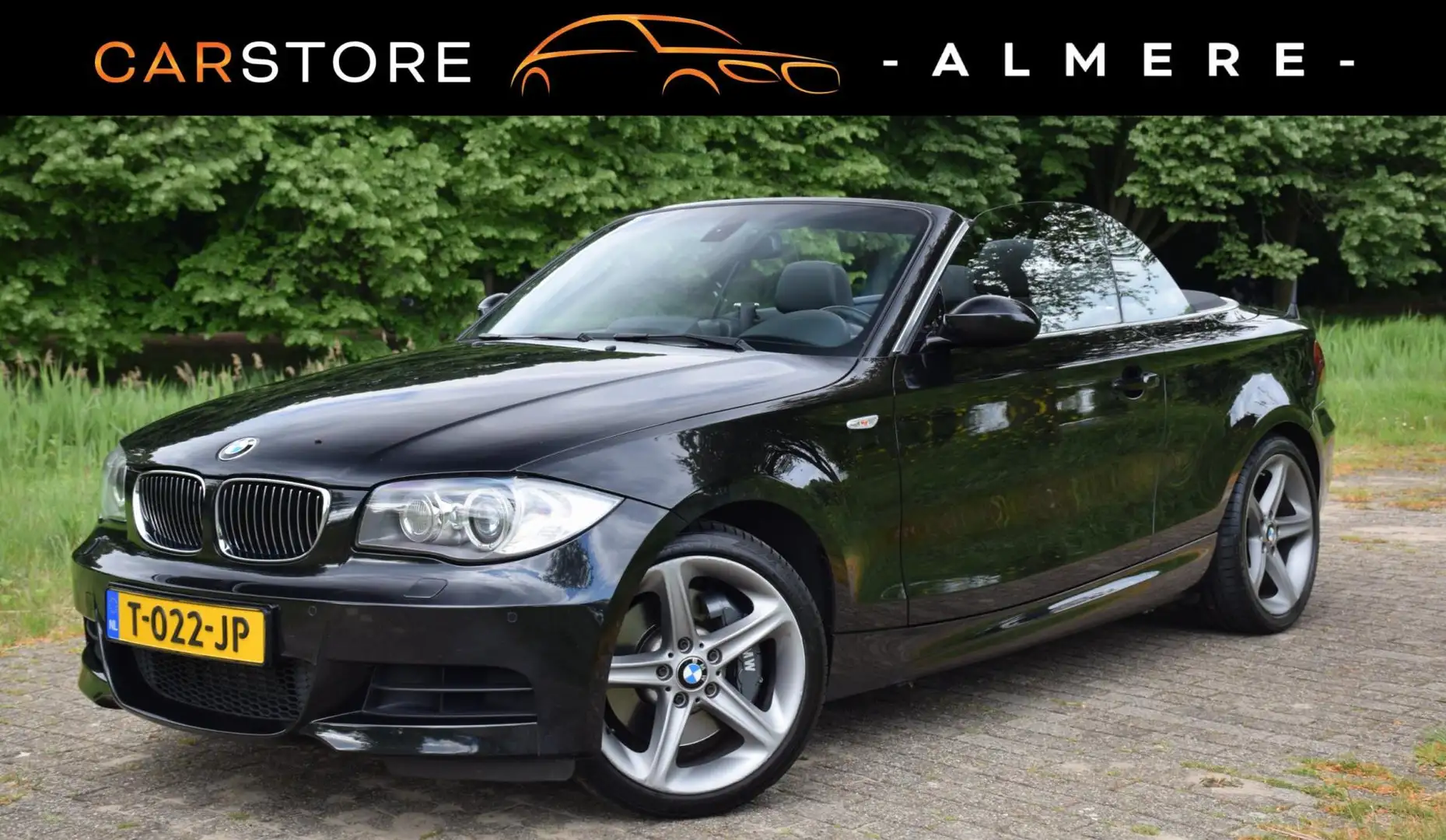 BMW 1-serie Cabrio 135i*Windscherm*18"inch*Stuurverw*L Negro - 1