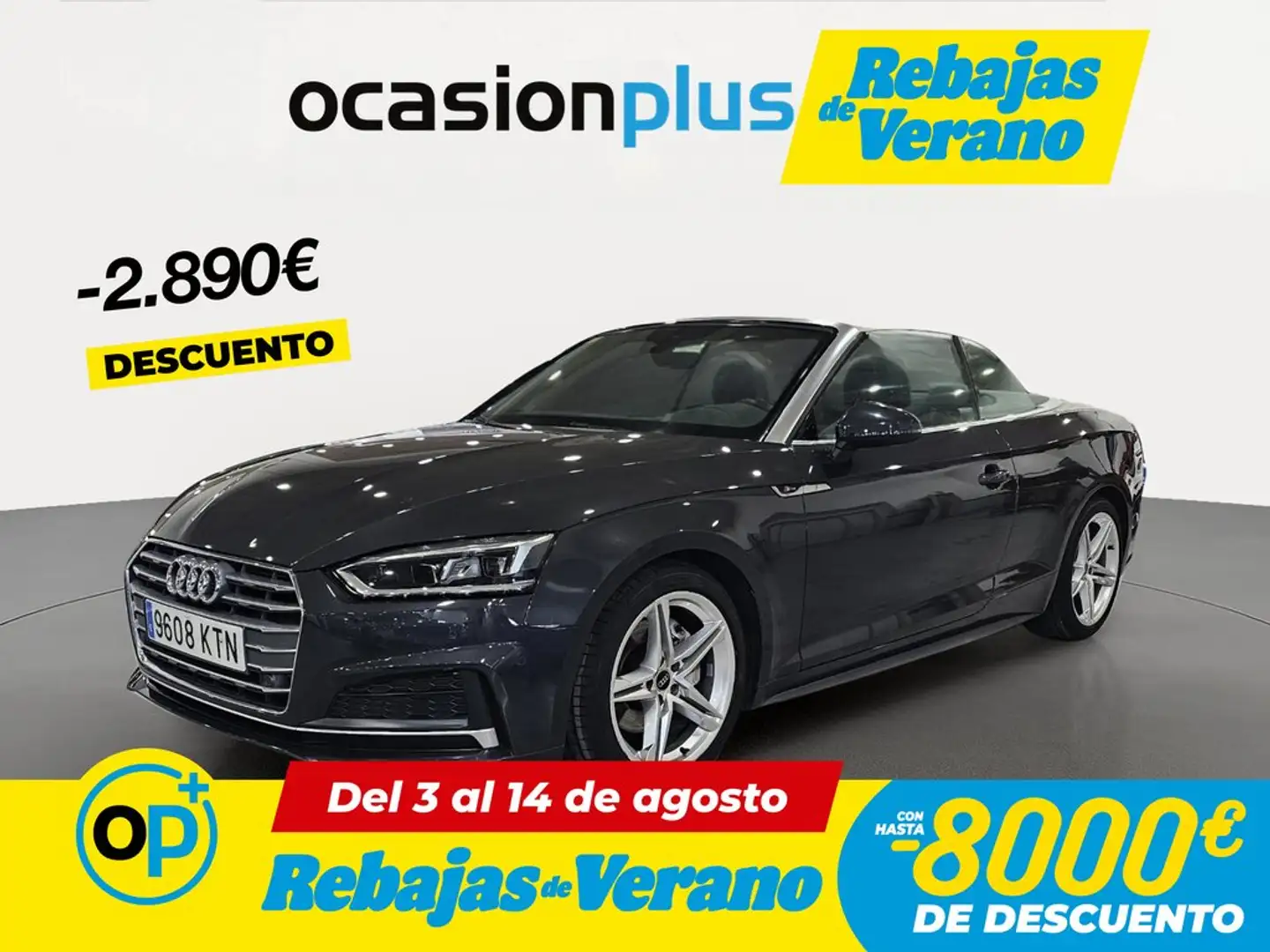 Audi A5 Cabrio 40 TDI S line S tronic Gris - 1