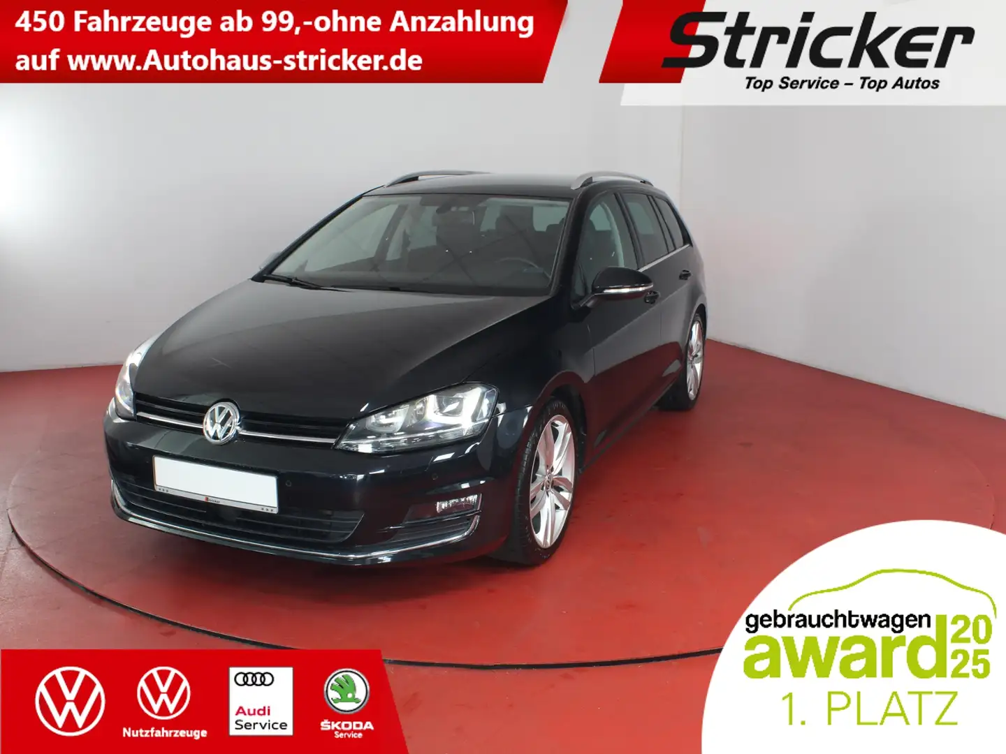 Volkswagen Golf Variant Variant Highline 1.4TSI BlueMotion TÜV bis 04/202 Schwarz - 1
