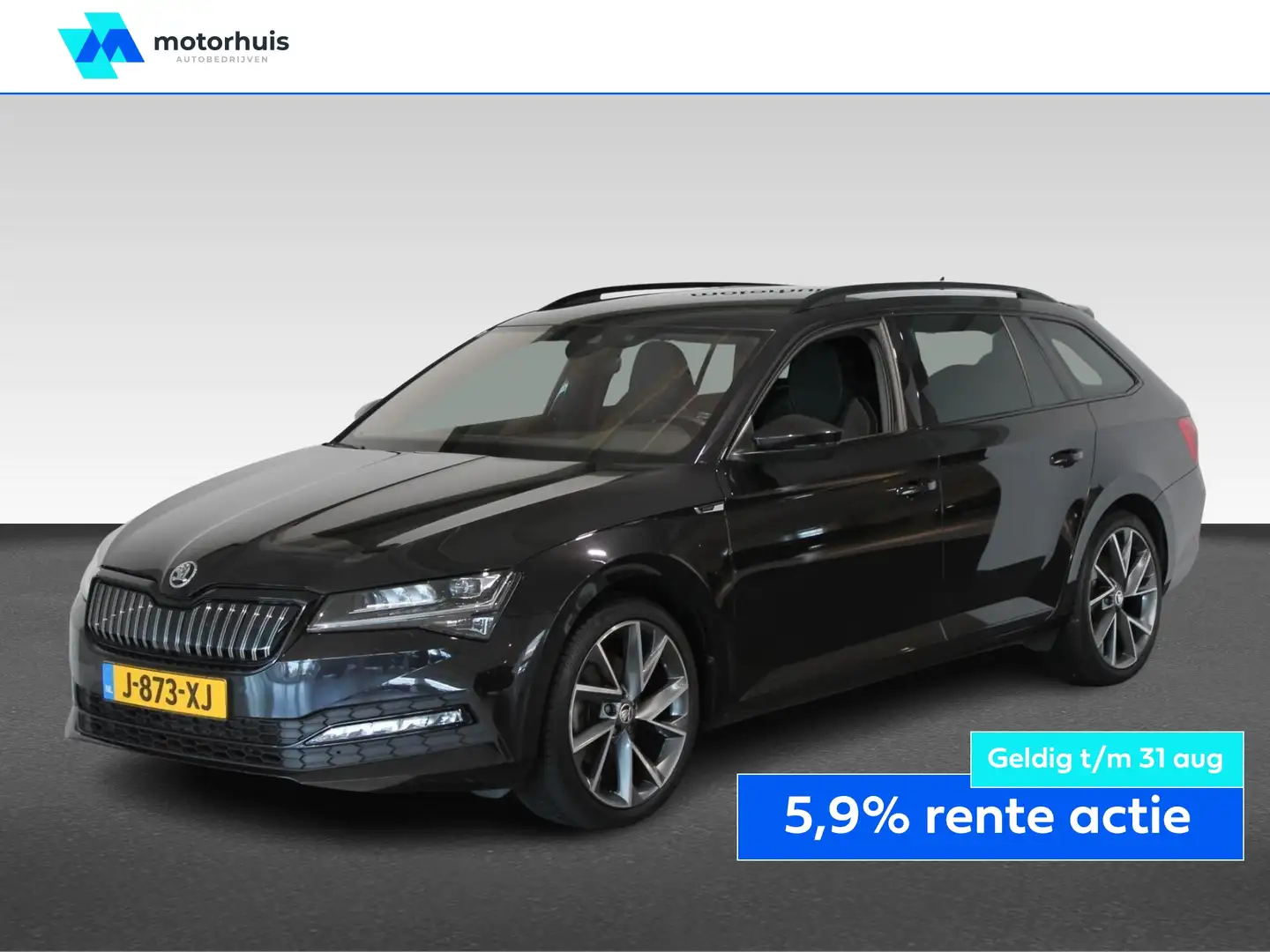 Skoda Superb Combi 1.4 TSI PHEV 217pk DSG-6 Automaat Sportline Zwart - 1