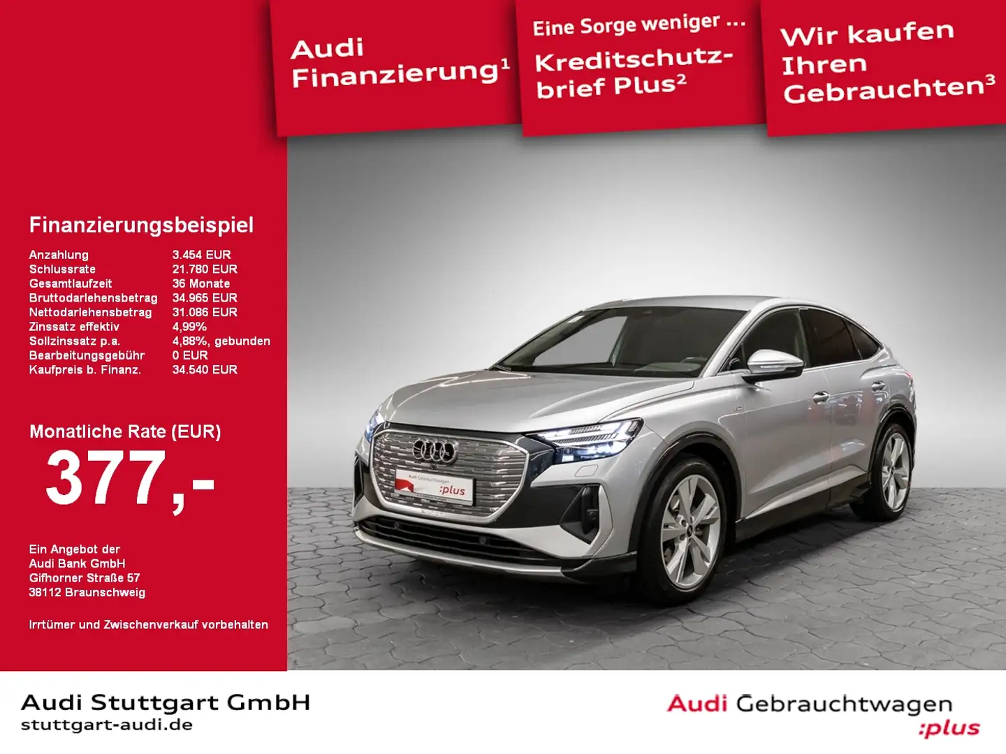 Audi Q4 e-tron Q4 Sportback e-tron 35 S line Matrix Navi ACC Kam Silber - 1