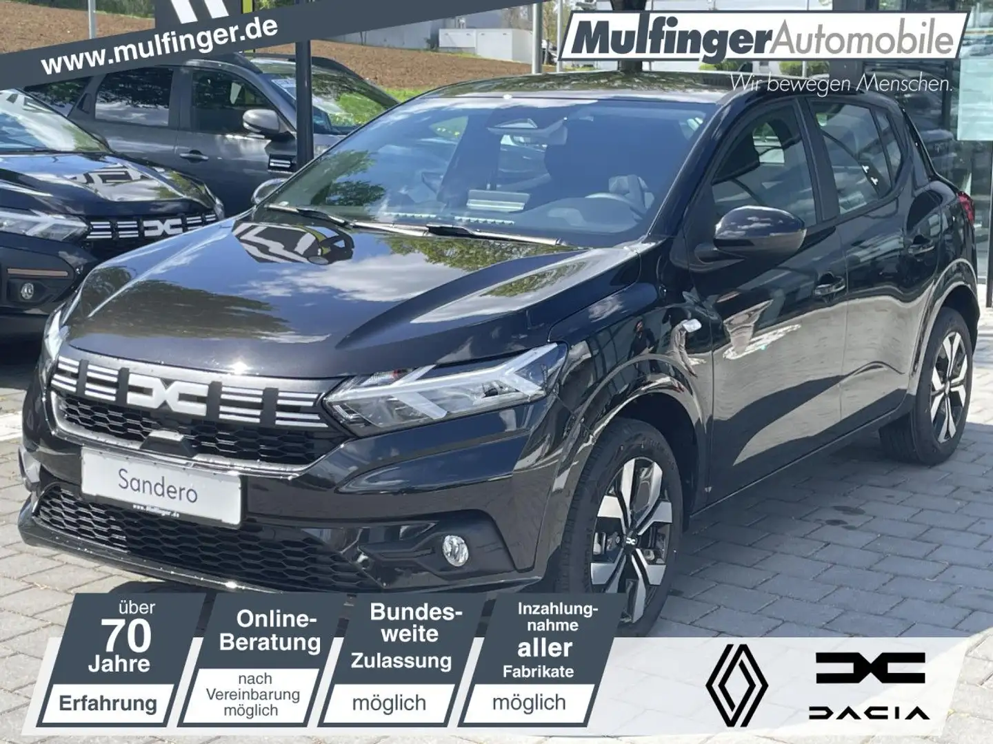 Dacia Sandero Journey TCe 90 Klima Einparkhilfe Schwarz - 1