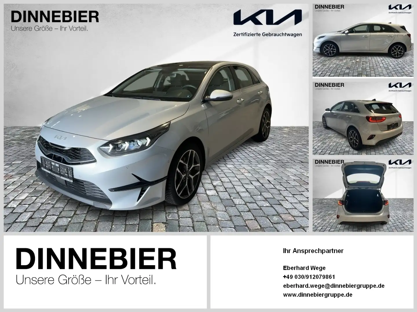 Kia Ceed / cee'd CEED 1.5T Spirit Glasdach+LED+Navi+Kamera Argent - 1