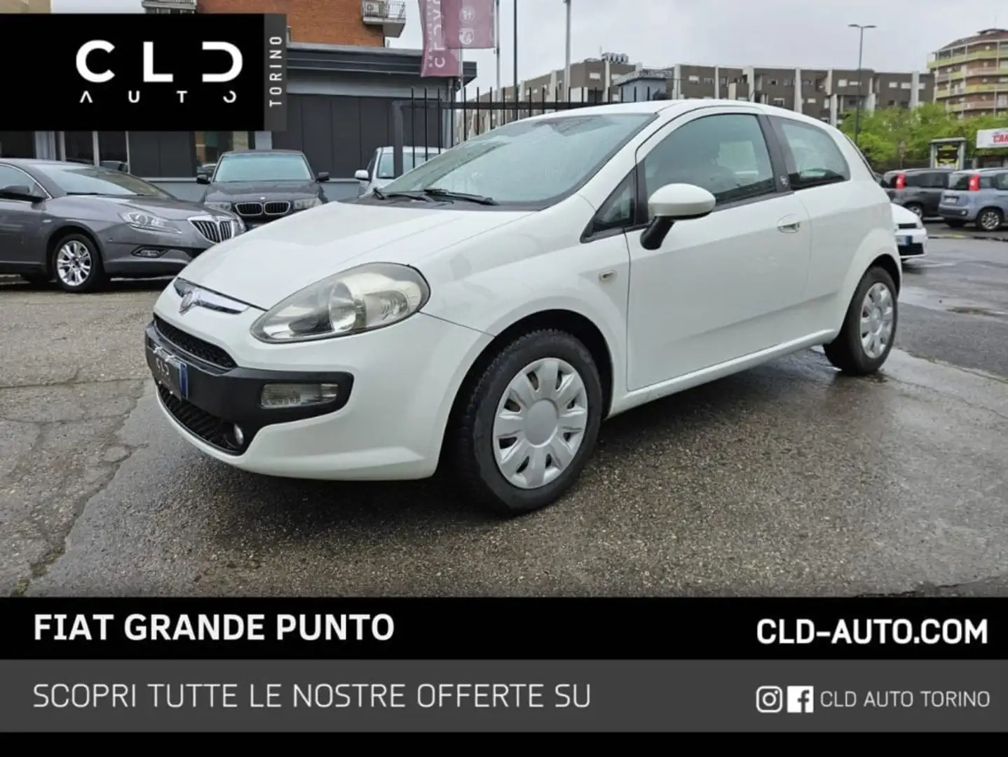 Fiat Grande Punto 1.3 MJT 75 CV 3 porte S&S Actual Weiß - 1