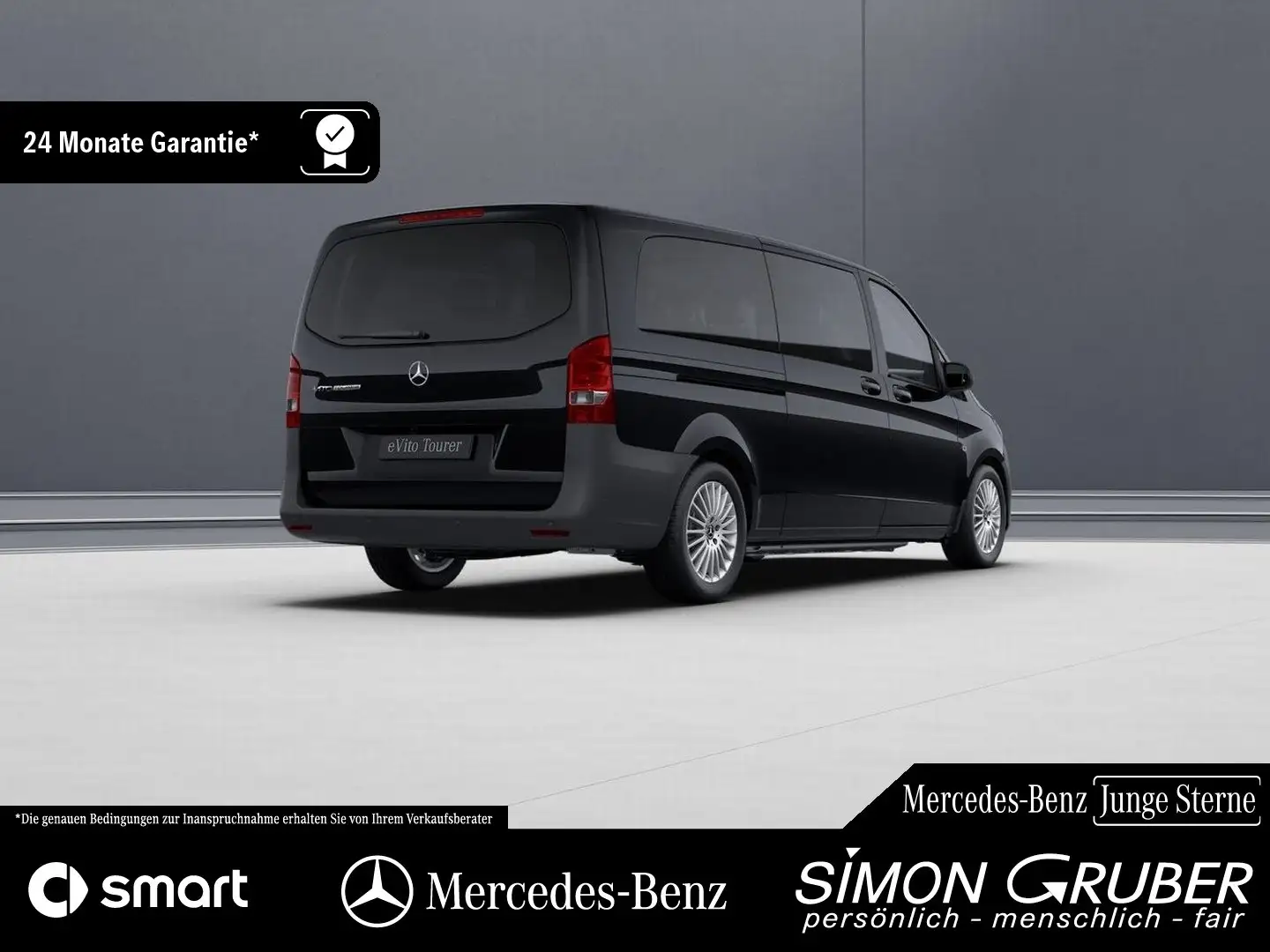 Mercedes-Benz eVito 129 Tourer PRO Extralang XL 9 Sitze el.Tür Schwarz - 2