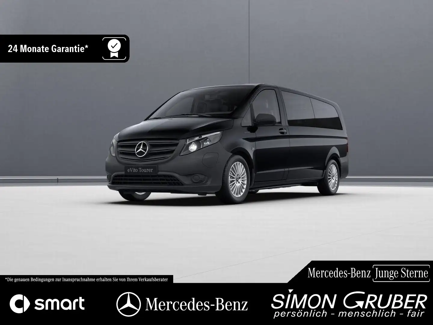 Mercedes-Benz eVito 129 Tourer PRO Extralang XL 9 Sitze el.Tür Schwarz - 1