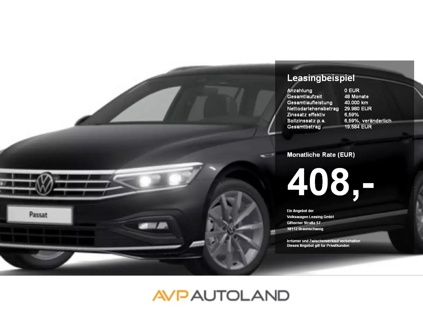 Volkswagen Passat Variant 2.0 TDI DSG R-Line | PANO | AHK | Schwarz - 1