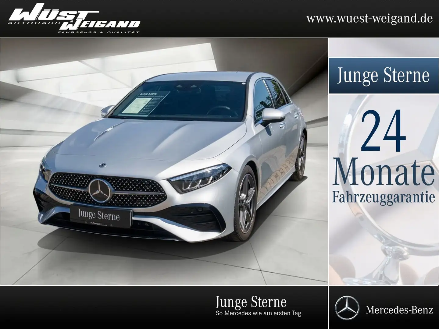 Mercedes-Benz A 200 AMG Premium AHK/Sound/Distr/MBUX/Kamer/Amb Silber - 1