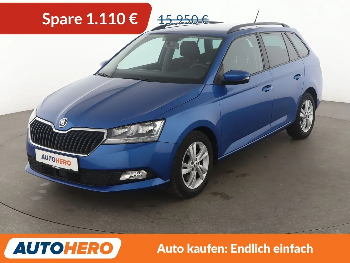 Skoda Fabia 1.0 TSI Ambition Aut.*TEMPO*PDC*SHZ*ALU* Blau - 1