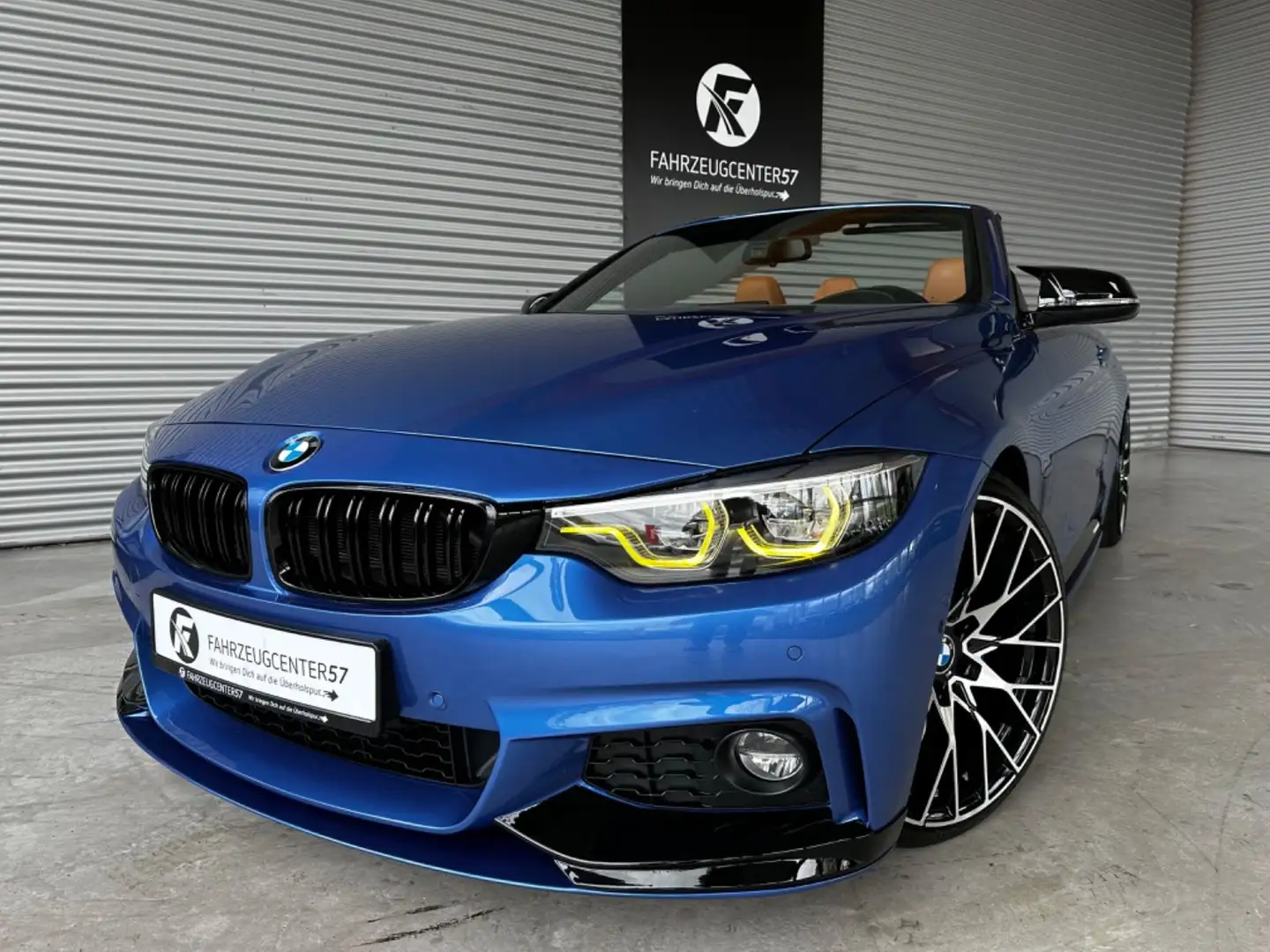 BMW 440 i xDrive Cabrio M Sport/H&K/HUD/CARPLAY/360° Bleu - 1