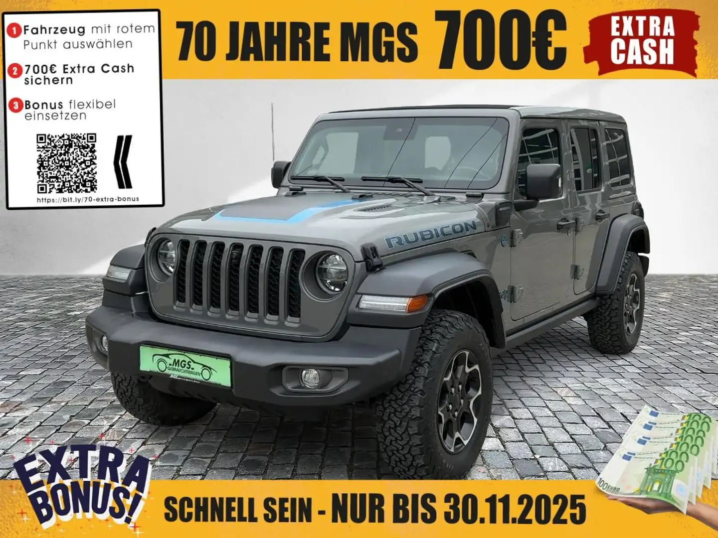 Jeep Wrangler Plug-In Hybrid Rubicon 4xe DAB #NAVI Grau - 1