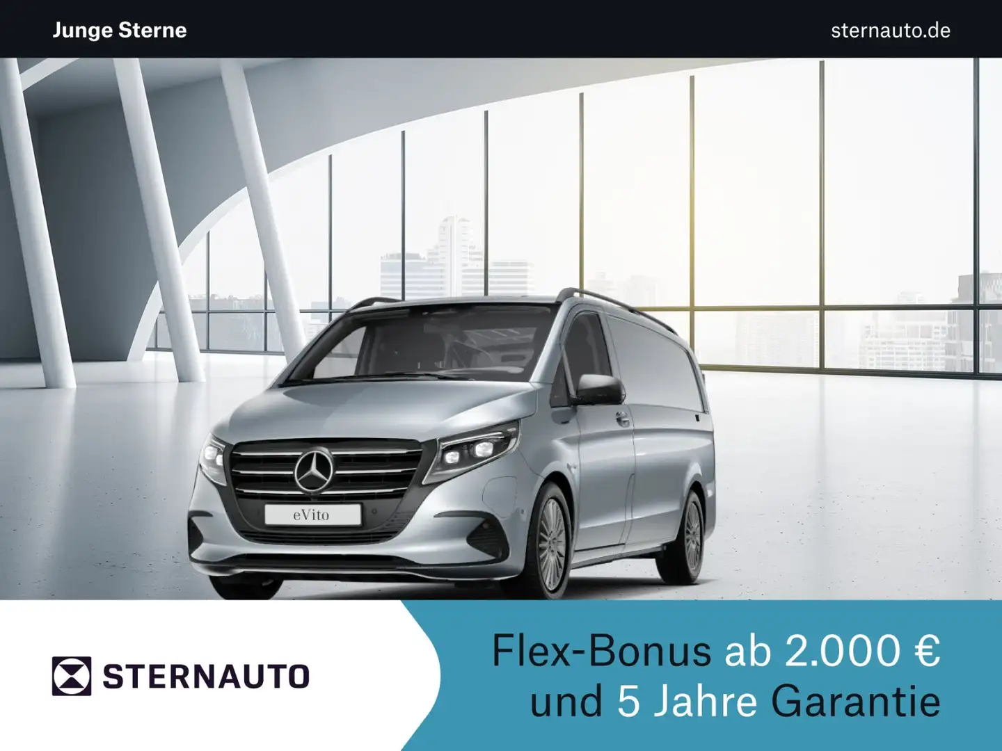 Mercedes-Benz Vito eVito112 KA/L DISTR. Navi M-BEAM Klima Kamera Silber - 1