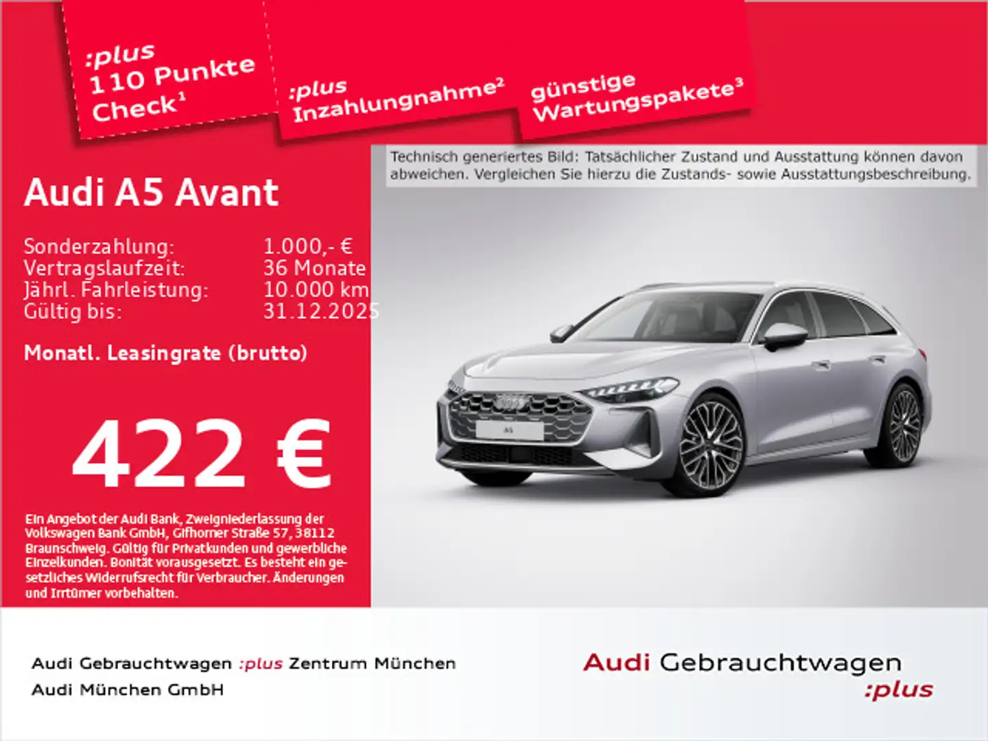 Audi A5 TFSI S tronic advanced ACC/LED+/Navi+/P Silber - 1