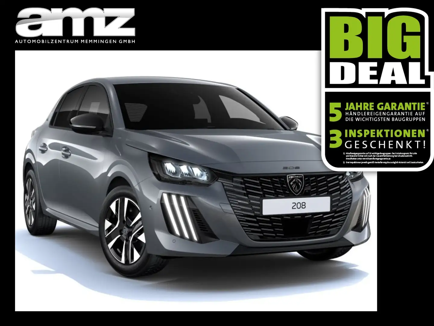 Peugeot 208 Allure PureTech Grau - 1