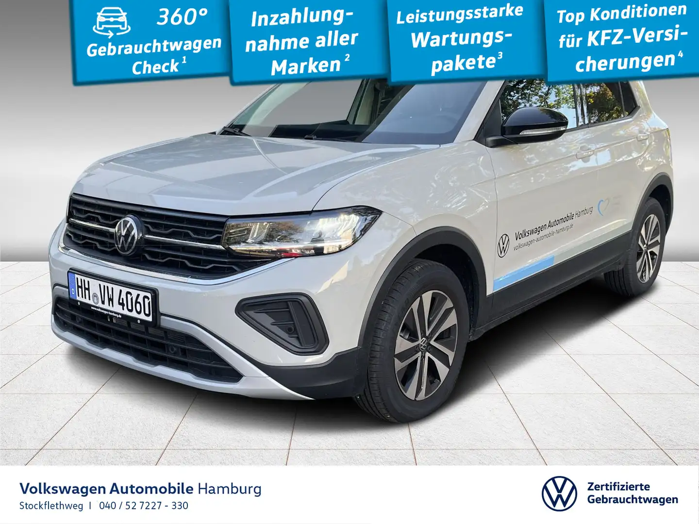 Volkswagen T-Cross Life 1.0 l TSI DSG Navi ACC CarPlay Cam Grau - 1