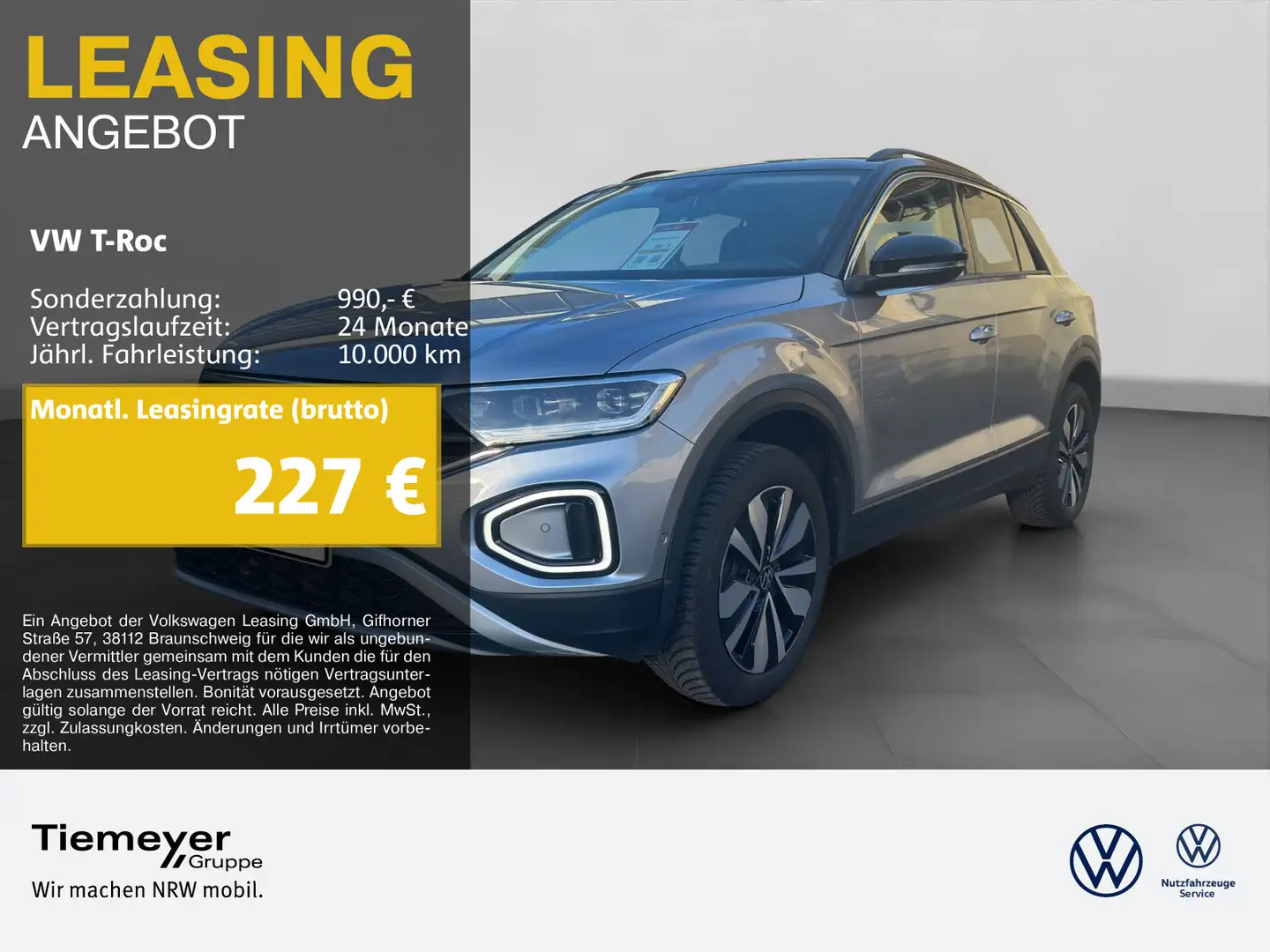 Volkswagen T-Roc 2.0 TDI DSG GOAL LED+ AHK ASSIST KAMERA Argent - 1