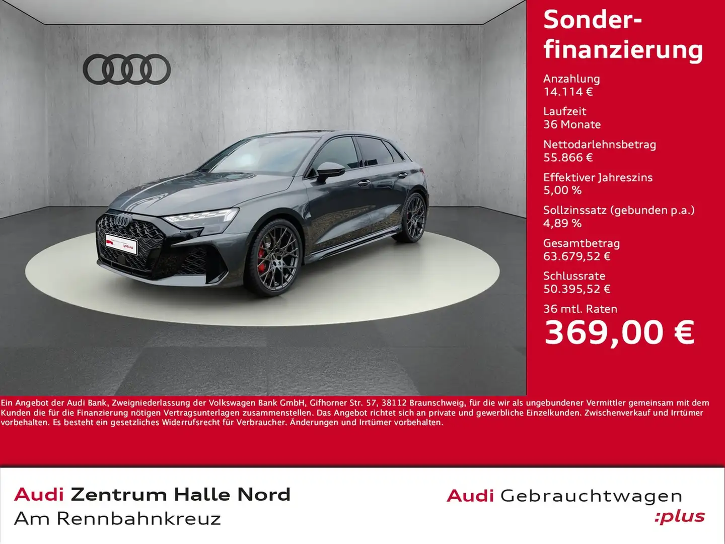 Audi RS3 RS 3 Sportback 2.5 TFSI quattro S tronic Grau - 1