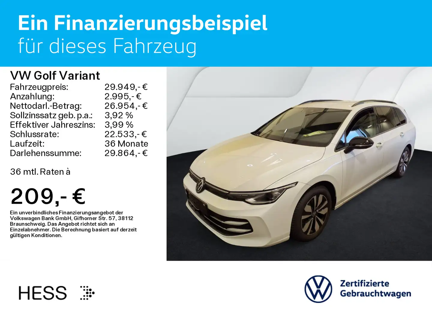 Volkswagen Golf Variant Golf VIII Variant 2.0 TDI DSG GOAL*IQ.LIGHT*AHK* Weiß - 2