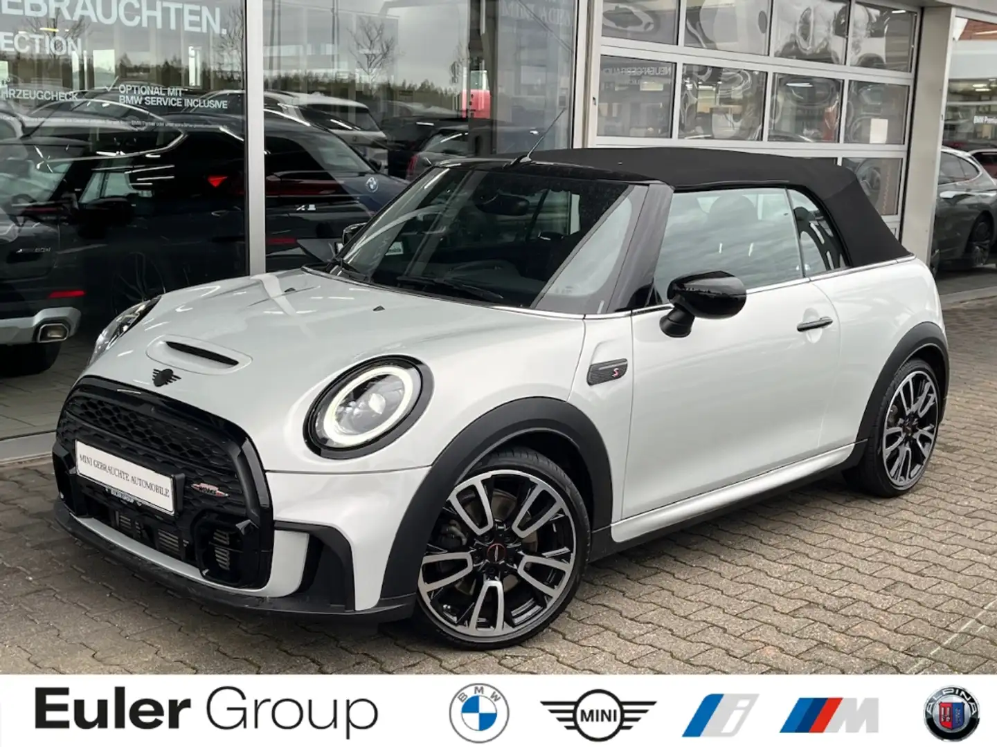 MINI Cooper S Cabrio A JCW Leder LED PDC 2-Z-Klimaautom DAB SHZ DAB+ Argent - 1