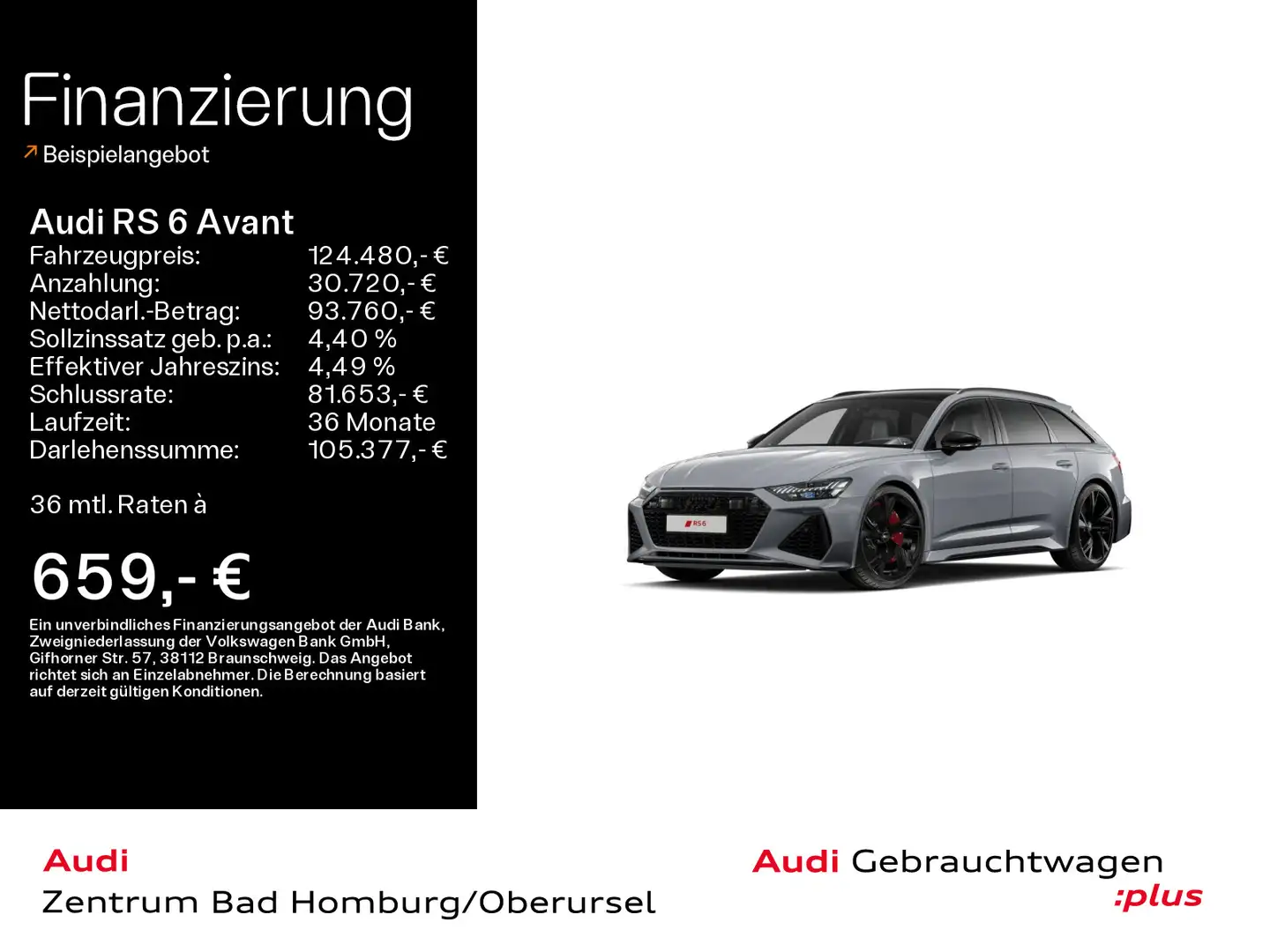Audi RS6 quattro*Navi*Matrix*B&O*HUD*AHK*PDC*P Grau - 1