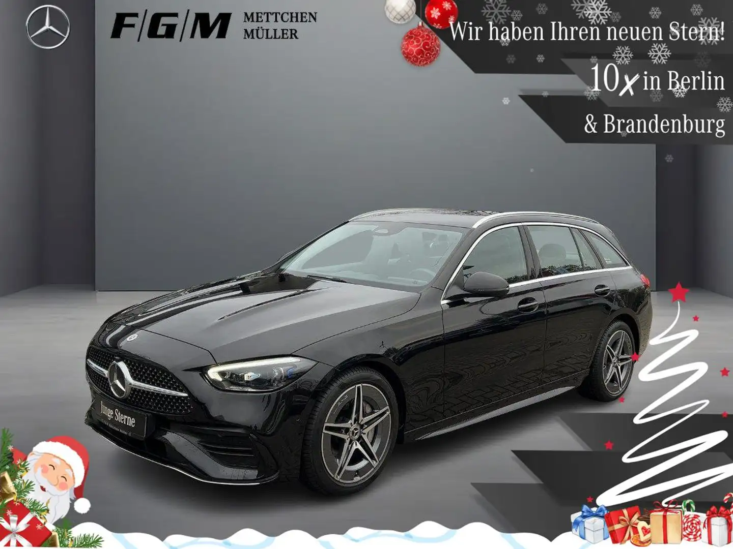 Mercedes-Benz C 220 T d AMG Line DigiLight|TWA|Sitzhz|Kam|LED Negro - 1