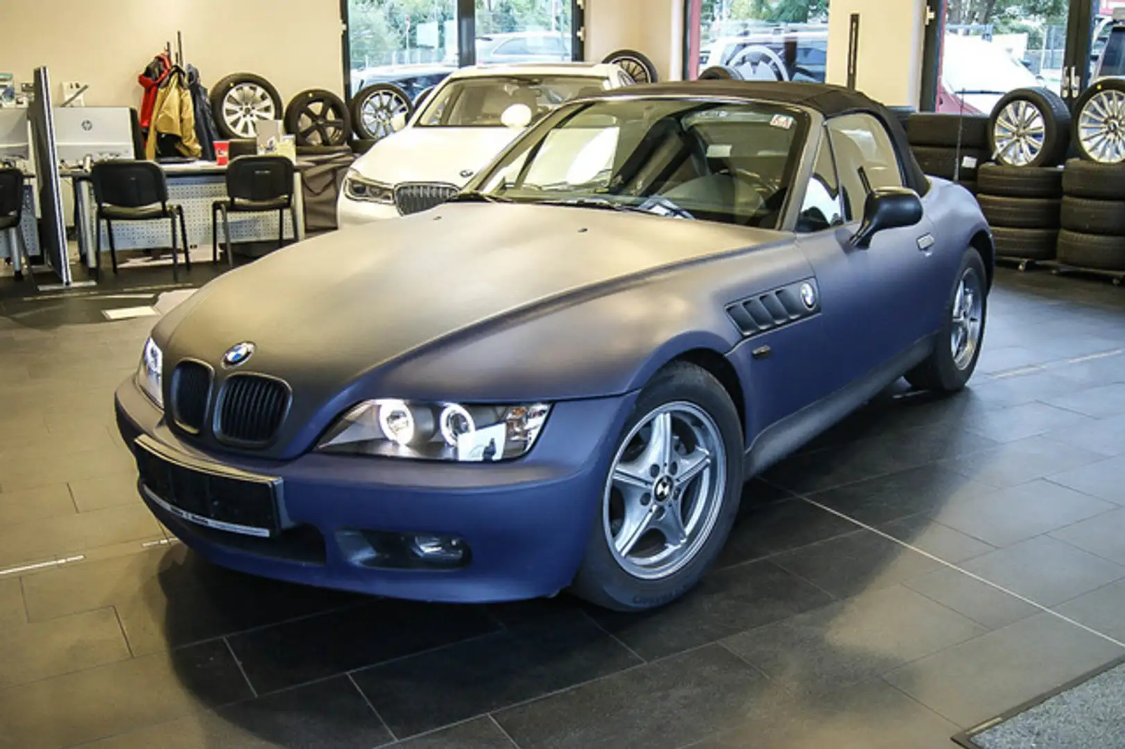 BMW Z3 1.9 UNIKAT KOMPLETT LEDERBEZOGEN WETTERFEST Bleu - 1
