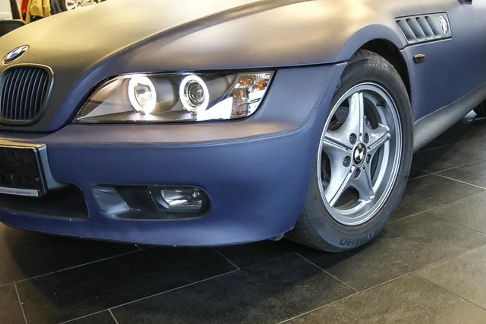 BMW Z3 1.9 UNIKAT KOMPLETT LEDERBEZOGEN WETTERFEST Bleu - 2