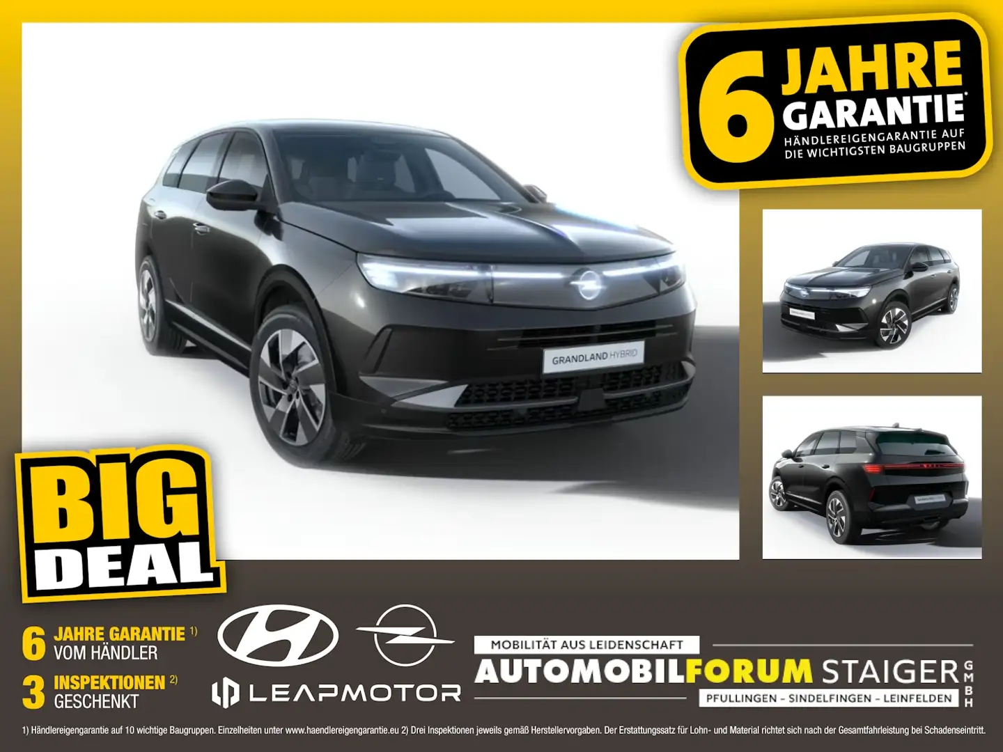 Opel Grandland 100kW 1.2 48V GS FLA KAM Schwarz - 1