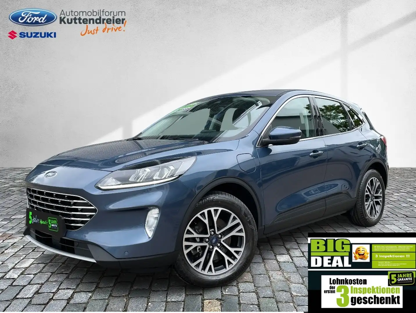 Ford Kuga PHEV Titanium Navi AHK abn. 2xPDC Sitzheiz. Blauw - 1