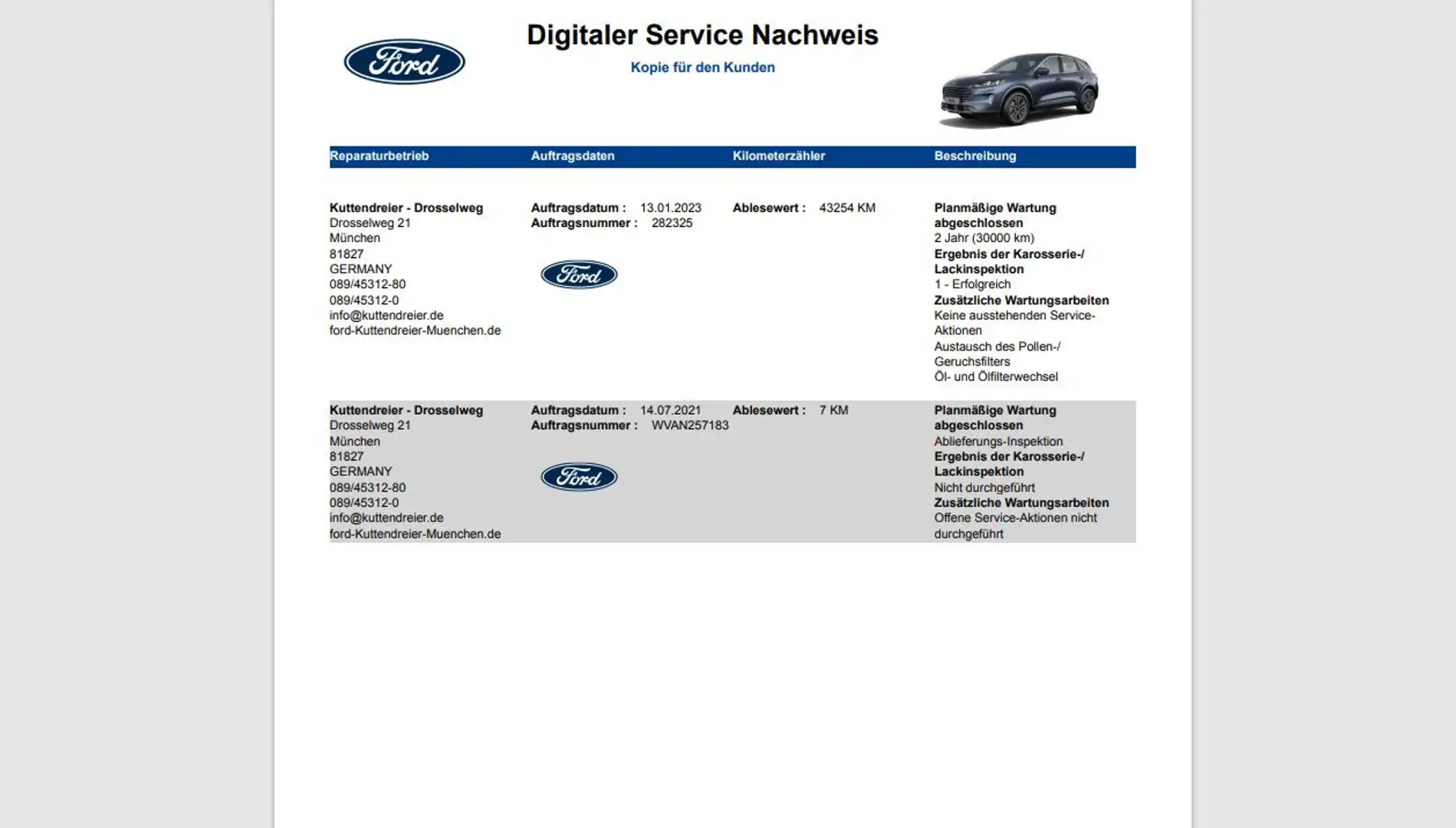 Ford Kuga PHEV Titanium Navi AHK abn. 2xPDC Sitzheiz. Blauw - 2