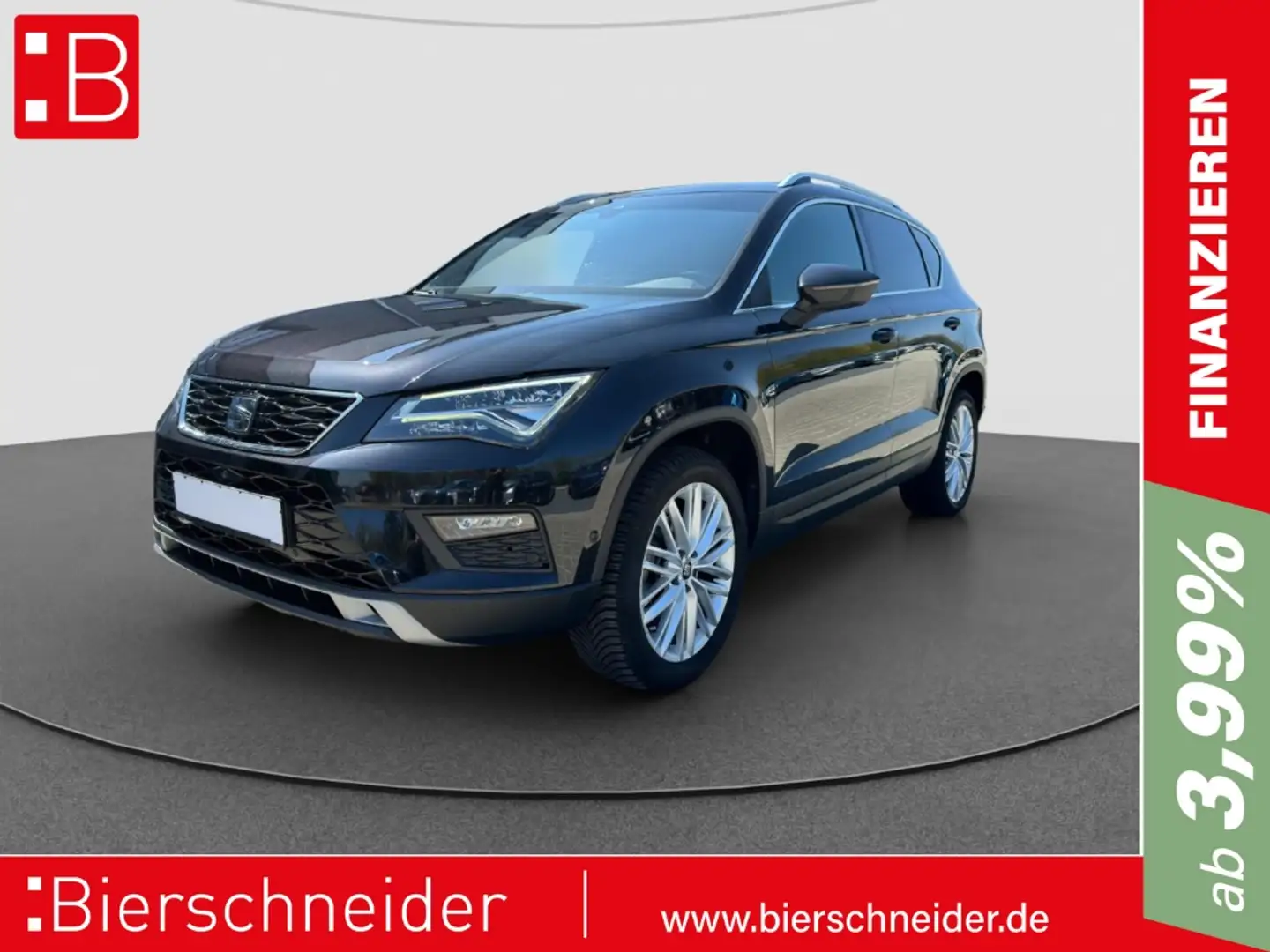 SEAT Ateca 1.5 TSI DSG Xcellence NAV 360 KAM VIRT. EL. 18 KES Schwarz - 1