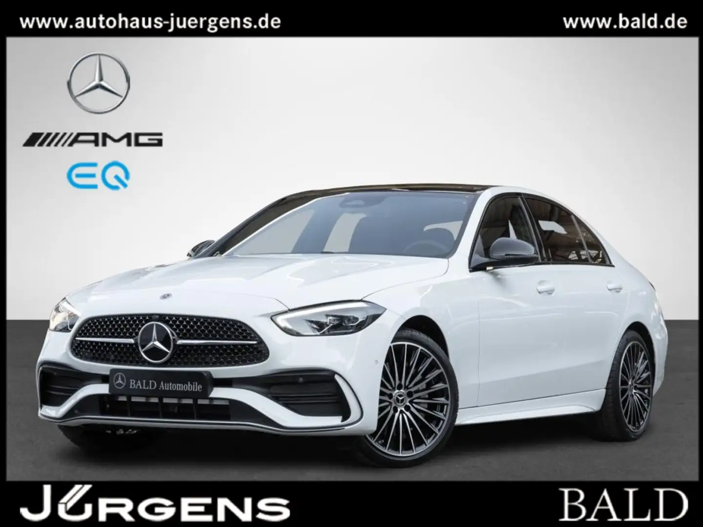 Mercedes-Benz C 180 AMG/LED/Pano/AHK/360/Memo/Sound/Night/19" Weiß - 1