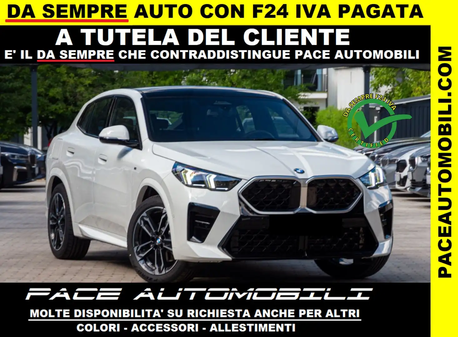 BMW X2 18D M SPORT M-SPORT MSPORT LED PDC ACC TETTO F1 Bianco - 1