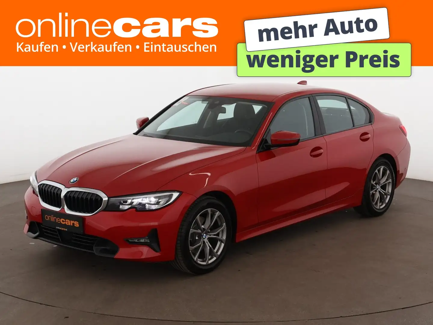 BMW 320 i Limousine Sport Line Aut LED RADAR LEDER NAV Rot - 1