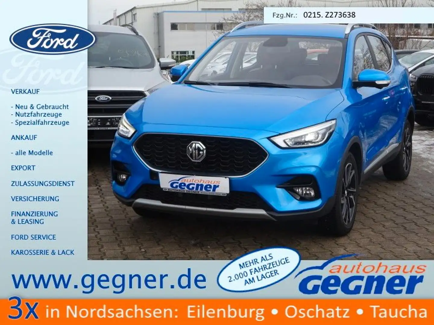 MG ZS 106PS Luxury Leder LED Klima Navi Blau - 1