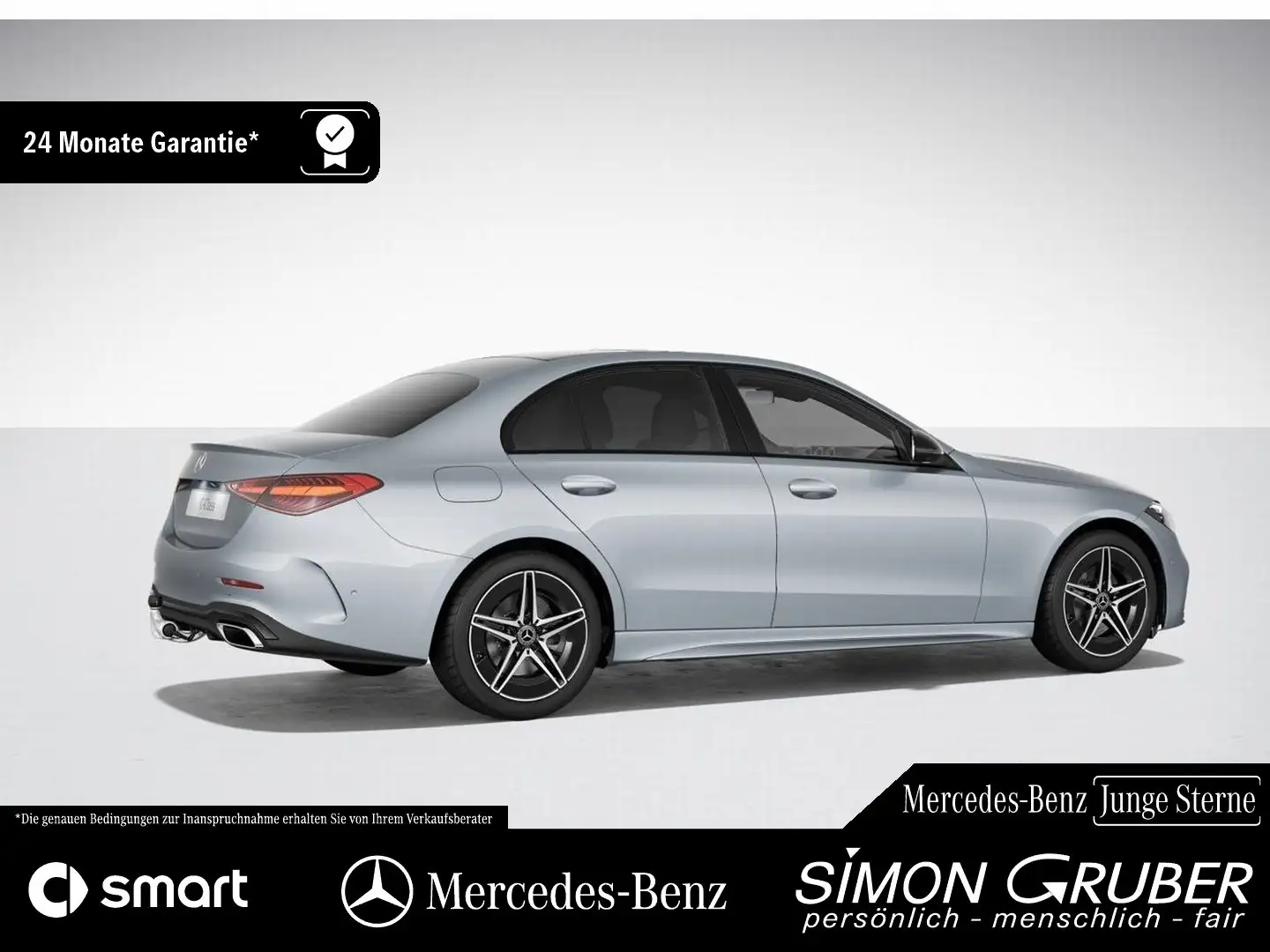 Mercedes-Benz C 300 e AMG Night Pano Burm Massage Sitzklima HU Silber - 2