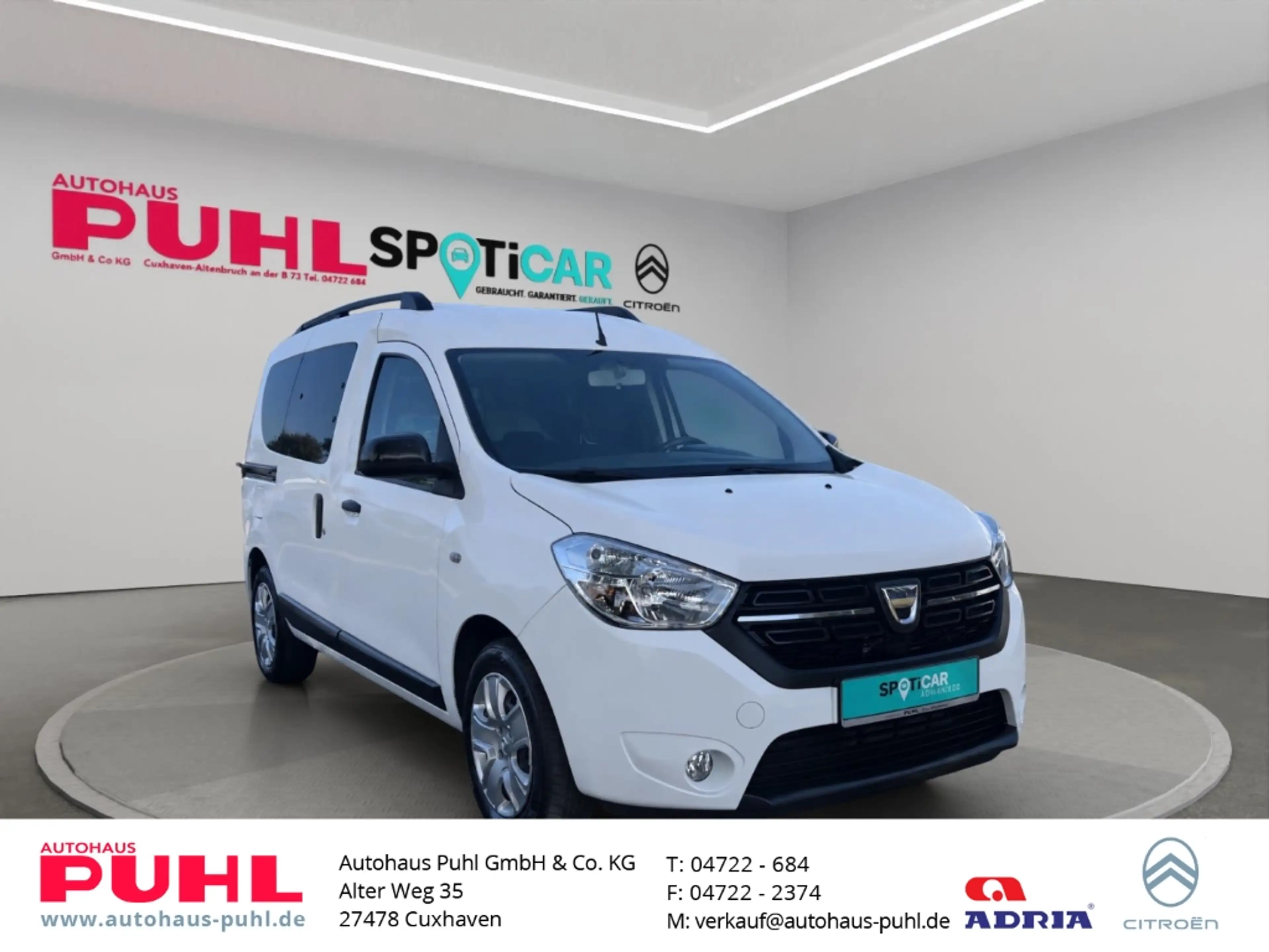 Dacia Dokker Temp Tel.-Vorb.Zahnr.neu Speedlimiter Klima BT el.