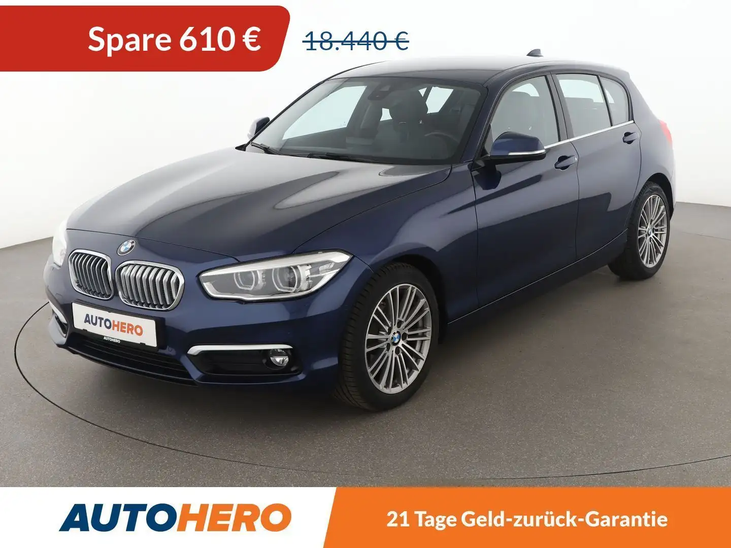 BMW 118 118i Urban Line Aut.*NAVI*TEMPO*LED*PDC*SHZ* Bleu - 1