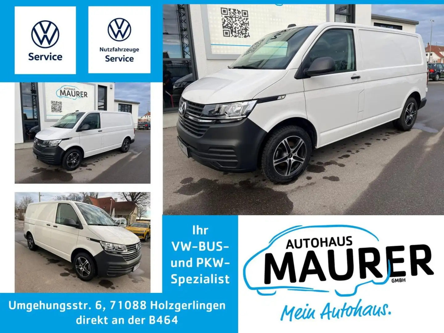 Volkswagen T6.1 Transporter T6.1 Kasten 2,0 TDI Kamera Flügeltüren App Klima Weiß - 1