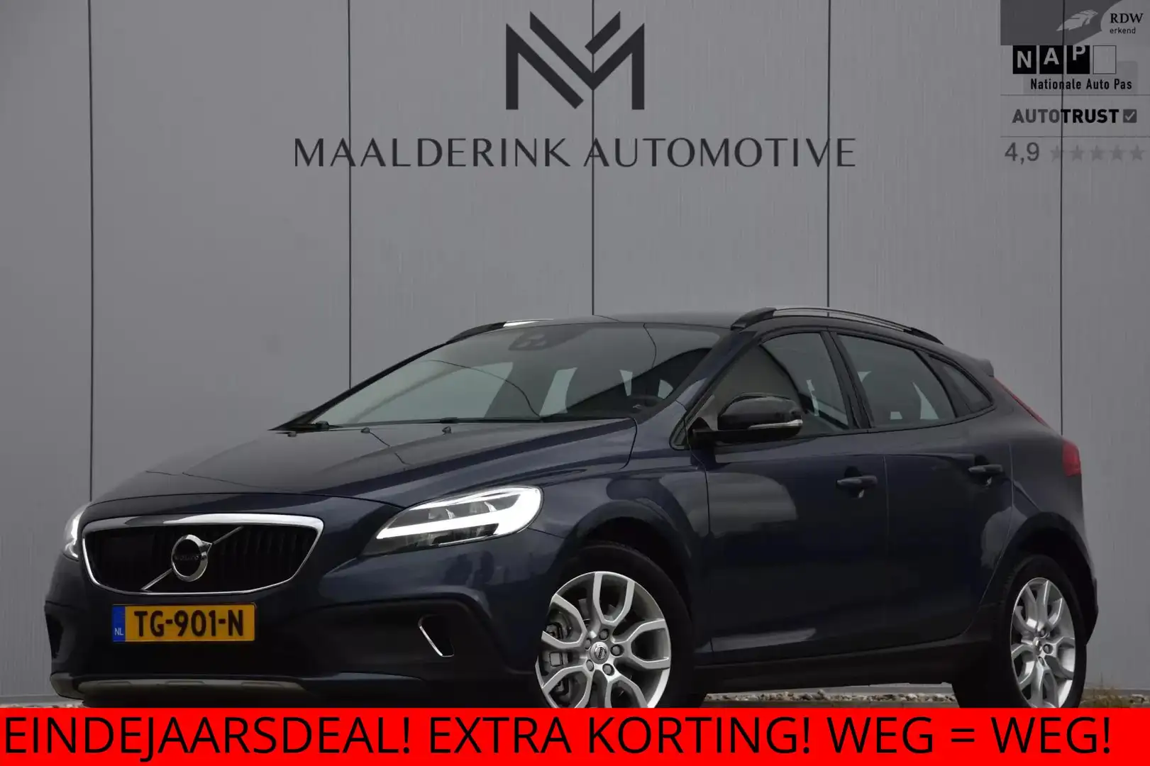 Volvo V40 Cross Country 2.0 T4 Automaat Summum Trekhaak, Leder, Navi, Stoe Blauw - 1
