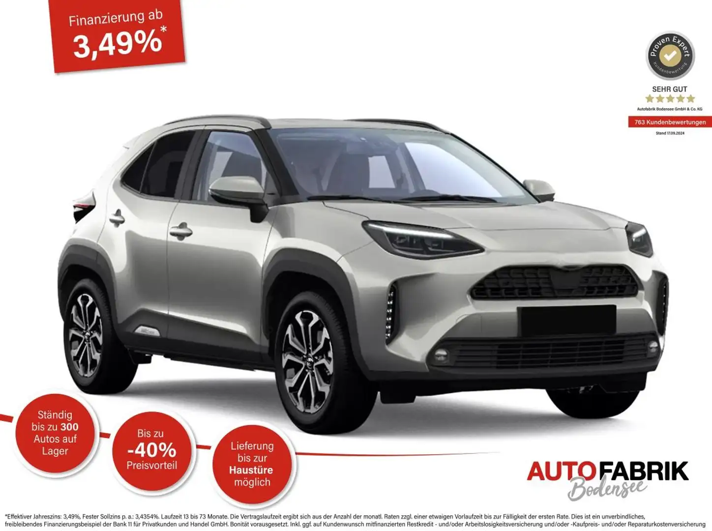 Toyota Yaris Cross Style 1,5-l-VVT-iE SafetyP*Navi*WinterPak*Kamera*K Silber - 1
