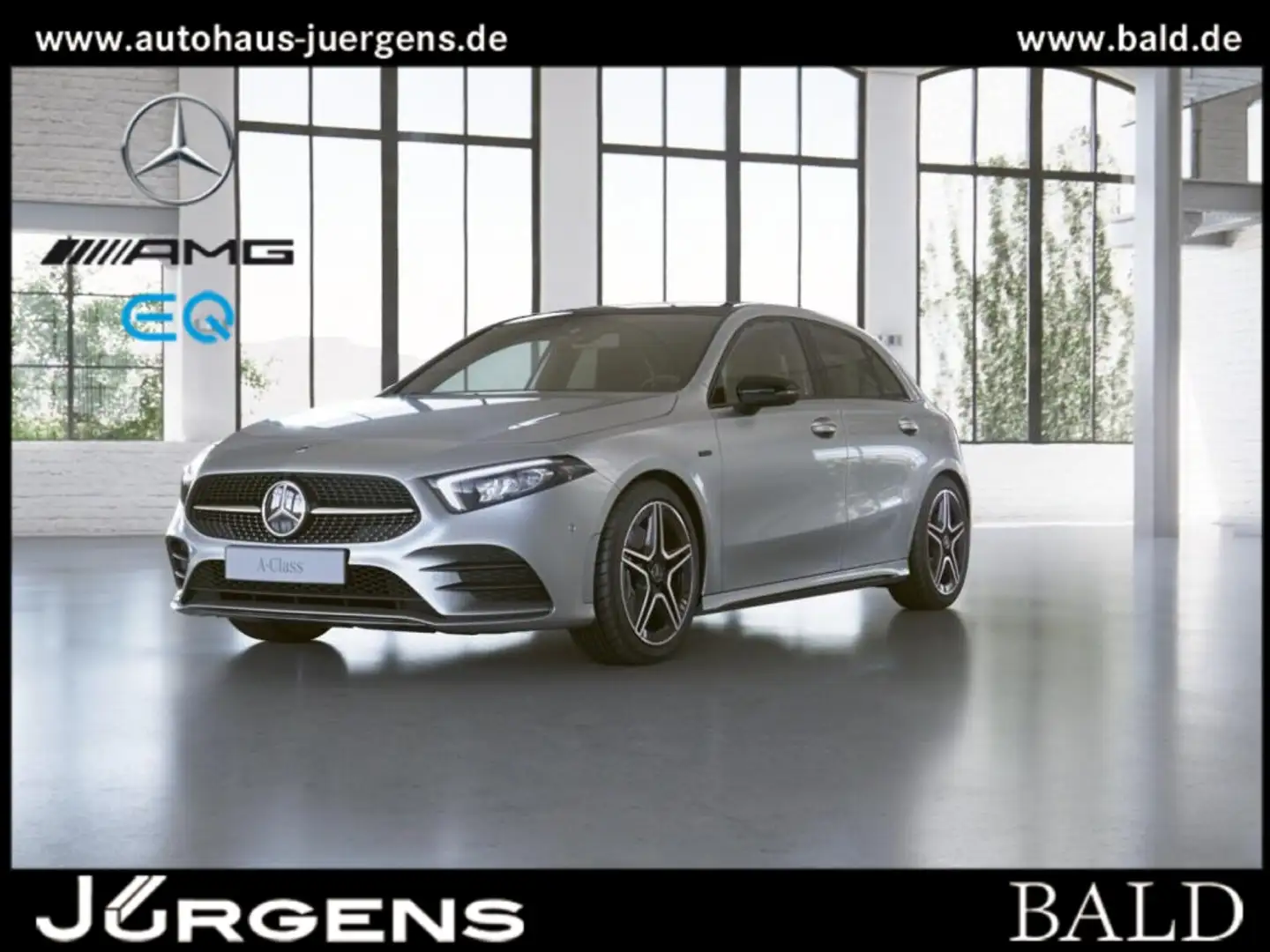 Mercedes-Benz A 250 e Kompaktlimousine +AMG+MBUX+LED+Wide+Pano Silber - 1