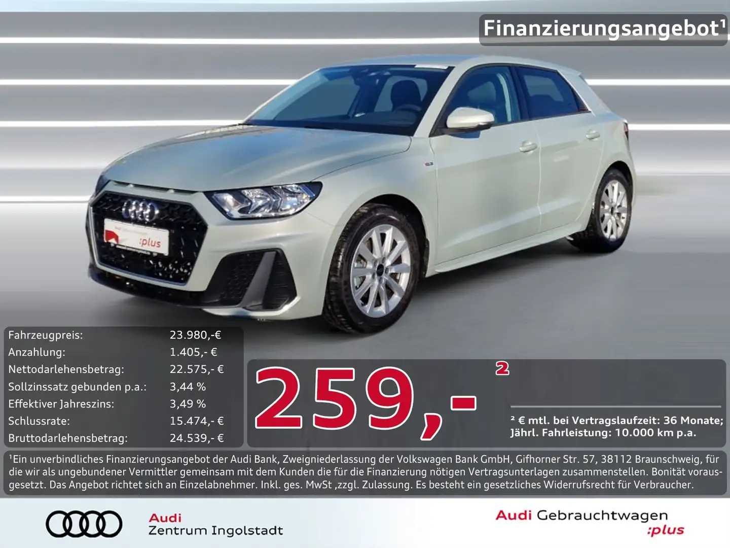 Audi A1 Sportback 30 TFSI S line SHZ PDC ALU Silber - 1