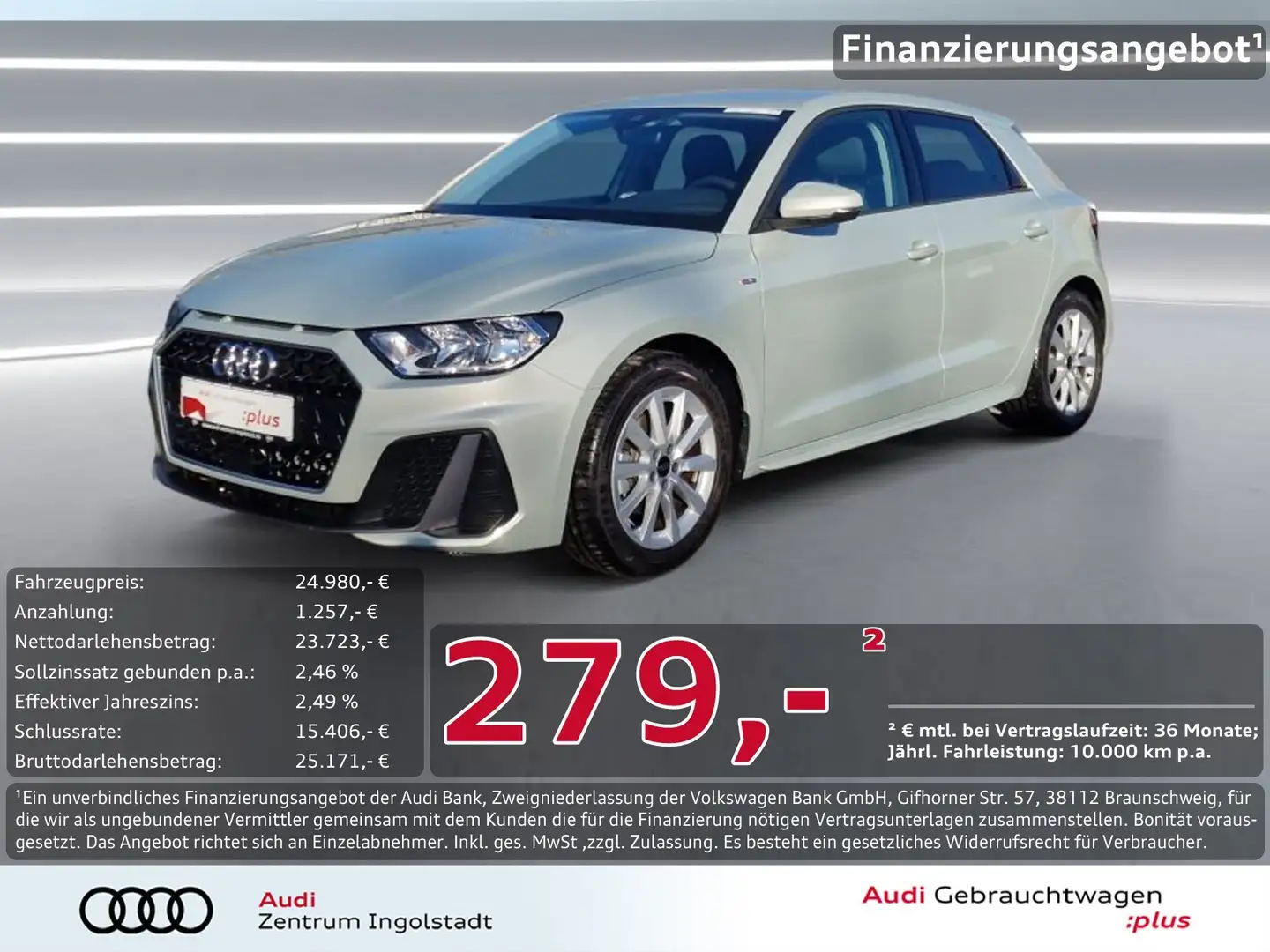 Audi A1 Sportback 30 TFSI S line SHZ PDC ALU Silber - 1