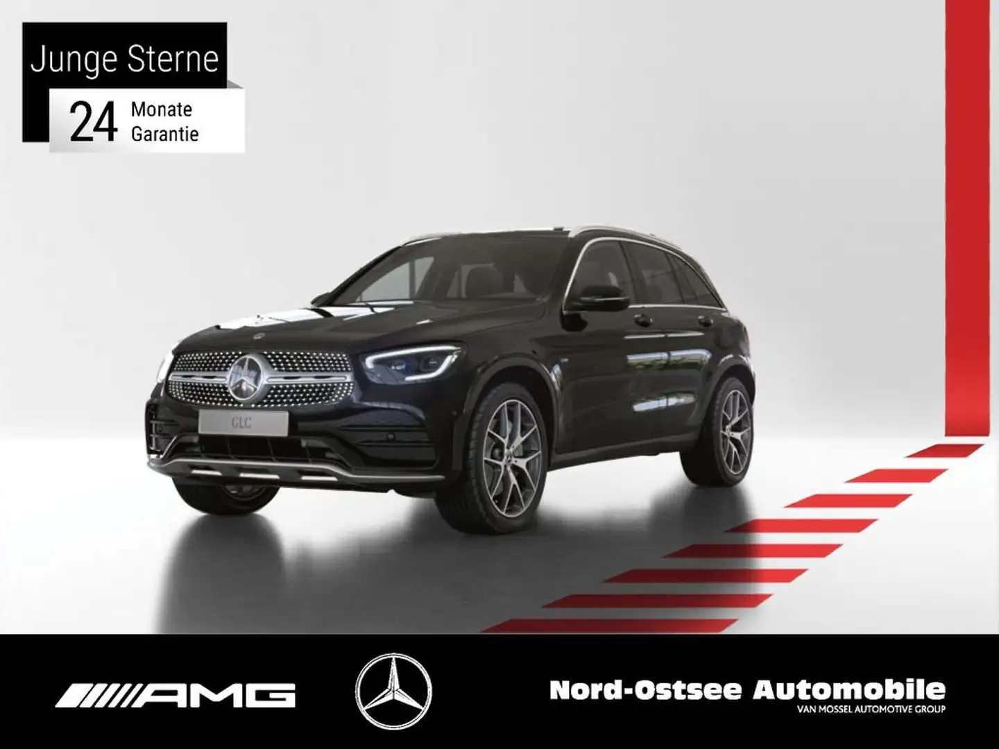 Mercedes-Benz GLC 300 de 4M AMG NAVI KAMERA PANO TOTWINKEL Zwart - 1