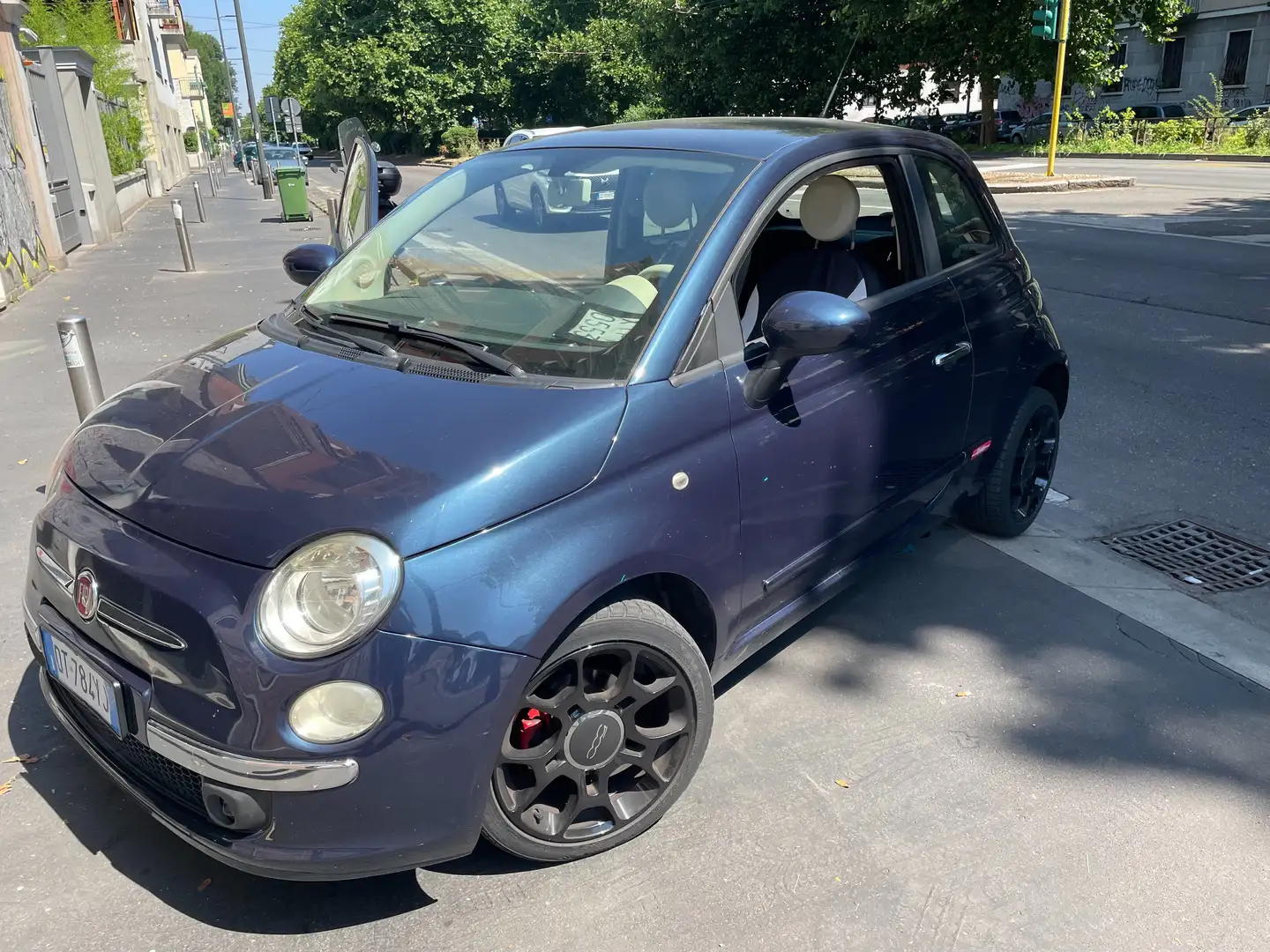 Fiat 500 1.2 Lounge 69cv AUTOMATICA TETTO PANORAMIC Bleu - 1