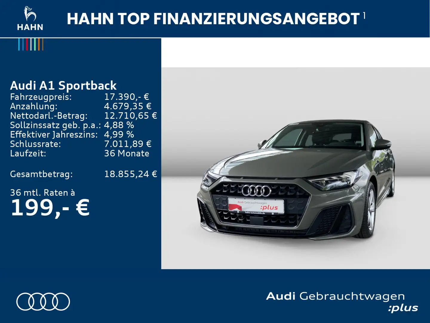 Audi A1 25TFSI S line Virtual LED Navi Grau - 2