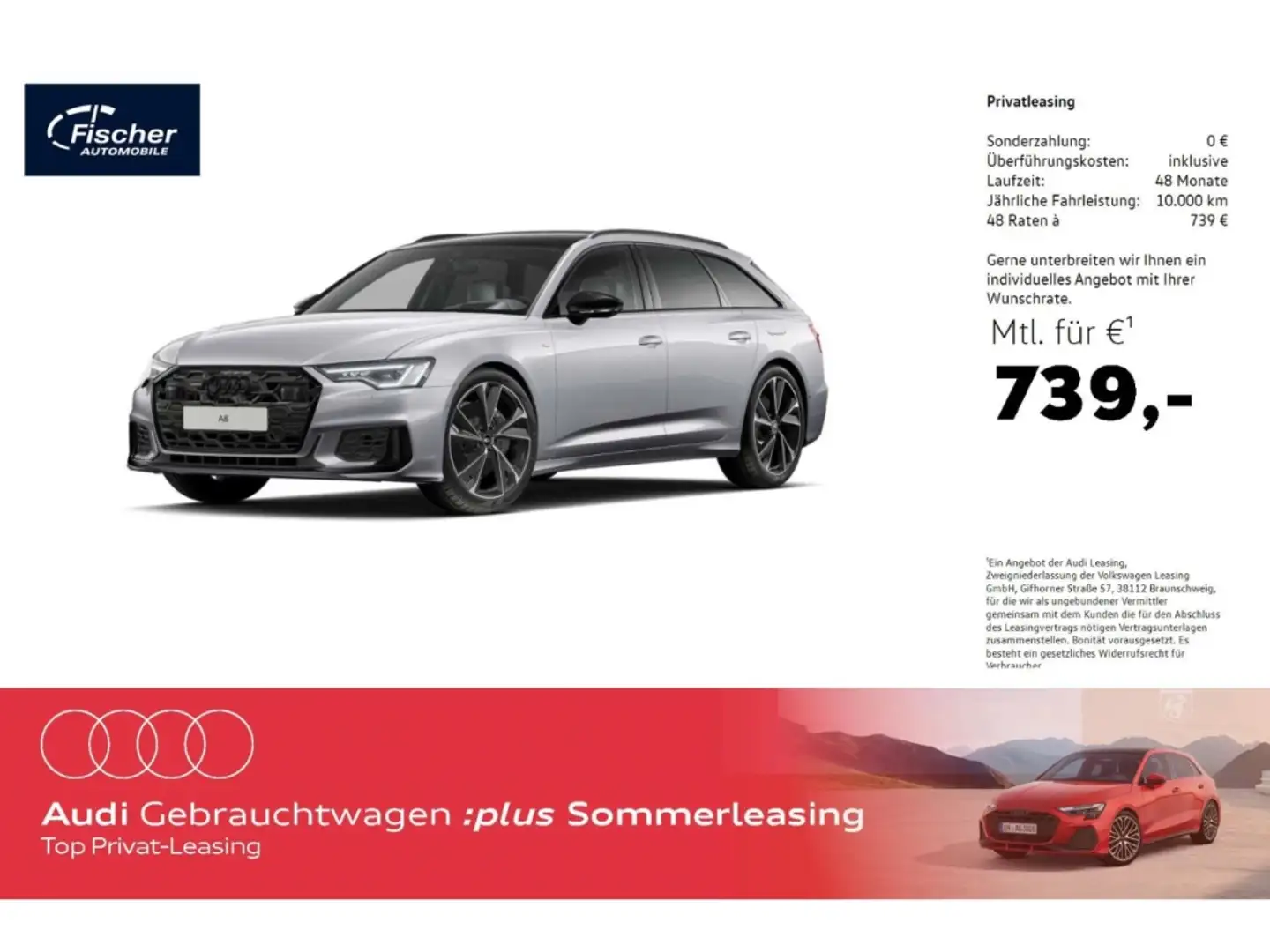 Audi A6 Avant 50 TFSI e quattro S line Silber - 1